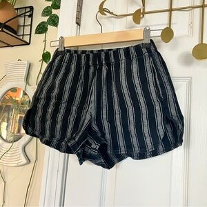 Brandy Melville Black and White Striped Shorts